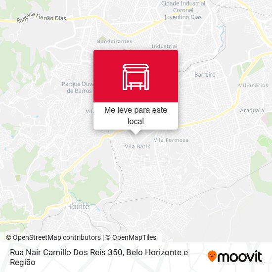 Rua Nair Camillo Dos Reis 350 mapa
