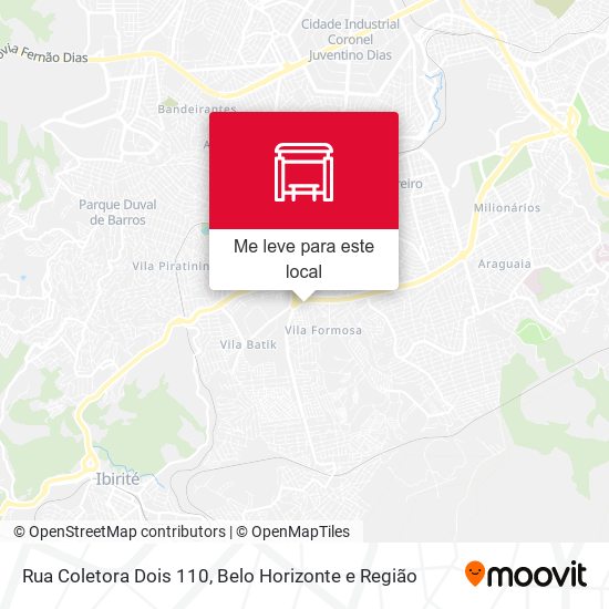 Rua Coletora Dois 110 mapa