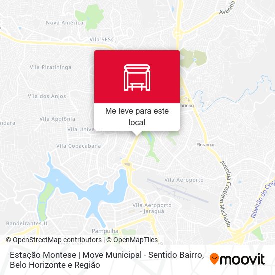 Estação Montese | Move Municipal - Sentido Bairro mapa