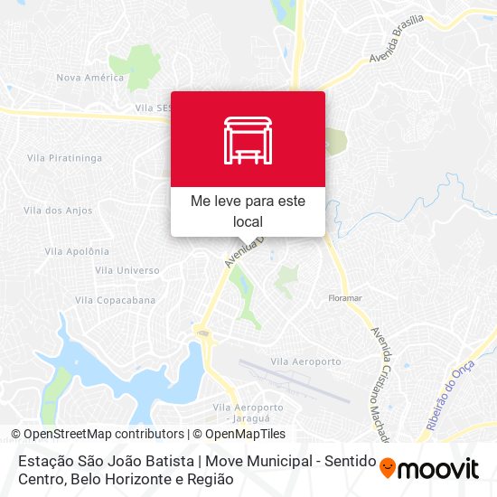 Estação São João Batista | Move Municipal - Sentido Centro mapa