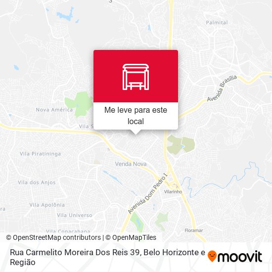 Rua Carmelito Moreira Dos Reis 39 mapa