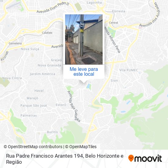 Rua Padre Francisco Arantes 194 mapa