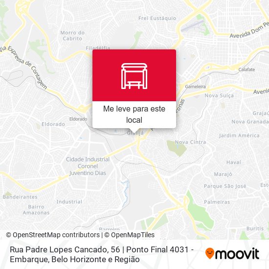 Rua Padre Lopes Cancado, 56 | Ponto Final 4031 - Embarque mapa