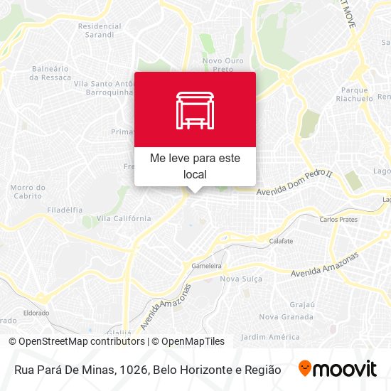 Rua Pará De Minas, 1026 mapa