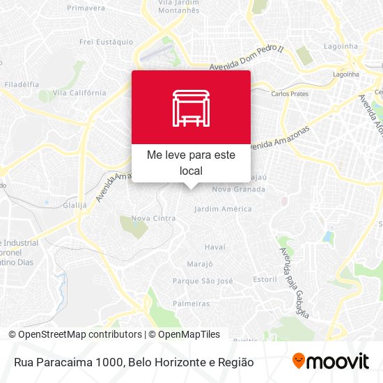 Rua Paracaima 1000 mapa