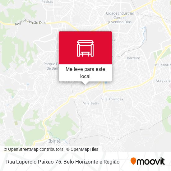 Rua Lupercio Paixao 75 mapa