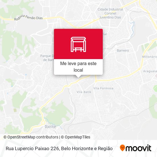 Rua Lupercio Paixao 226 mapa