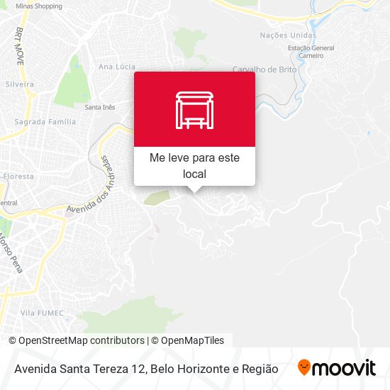 Avenida Santa Tereza 12 mapa