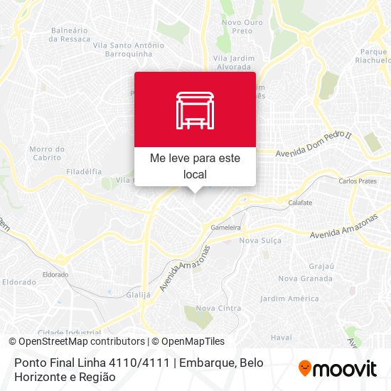 Ponto Final Linha 4110 / 4111 | Embarque mapa