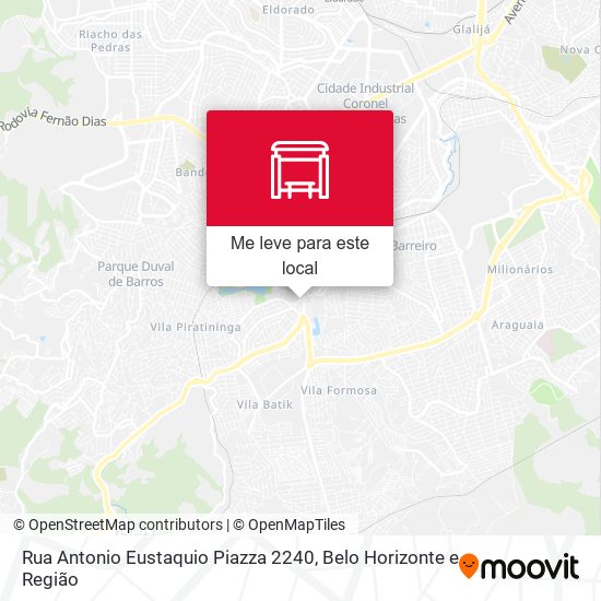 Rua Antonio Eustaquio Piazza 2240 mapa