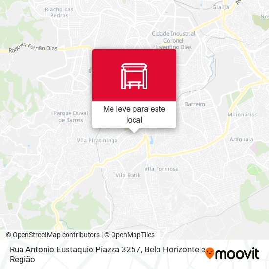 Rua Antonio Eustaquio Piazza 3257 mapa