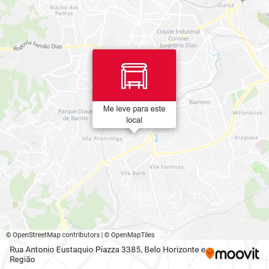 Rua Antonio Eustaquio Piazza 3385 mapa