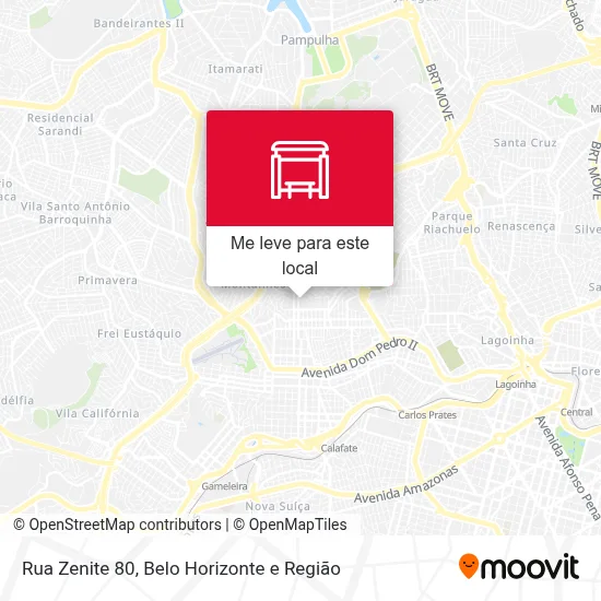 Rua Zenite 80 mapa