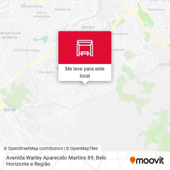 Avenida Warley Aparecido Martins 89 mapa