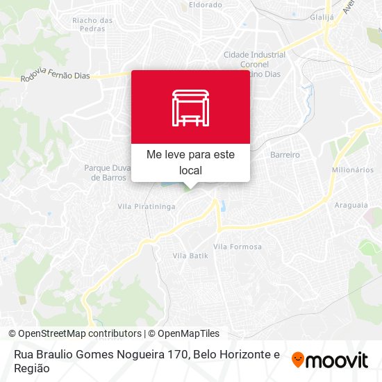Rua Braulio Gomes Nogueira 170 mapa