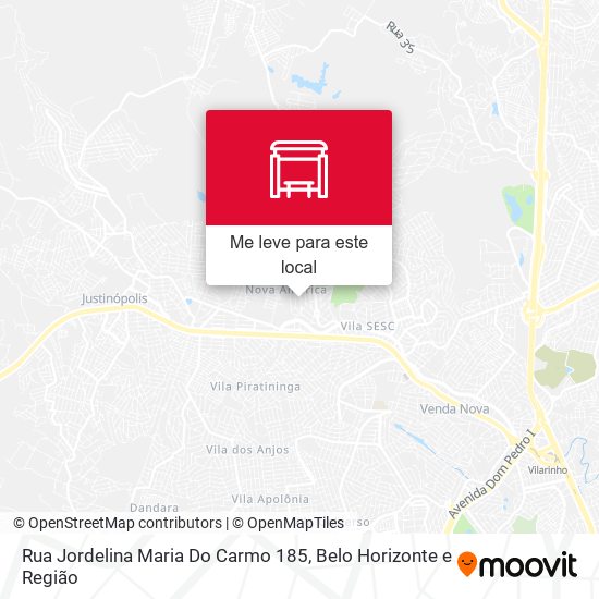 Rua Jordelina Maria Do Carmo 185 mapa