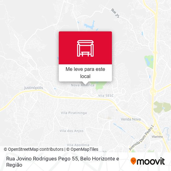 Rua Jovino Rodrigues Pego 55 mapa
