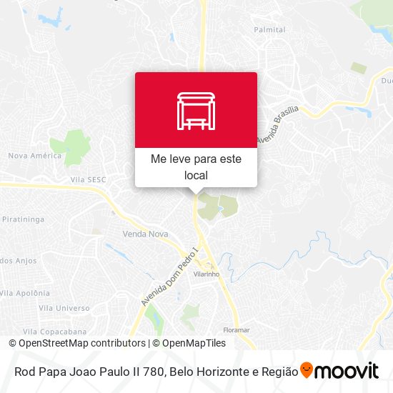 Rod Papa Joao Paulo II 780 mapa