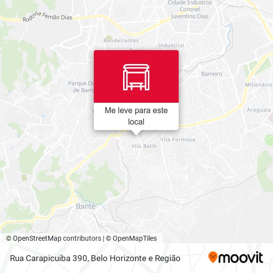 Rua Carapicuiba 390 mapa