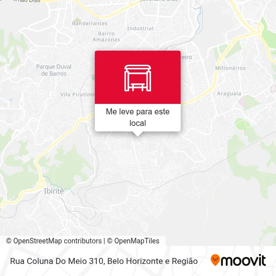 Rua Coluna Do Meio 310 mapa
