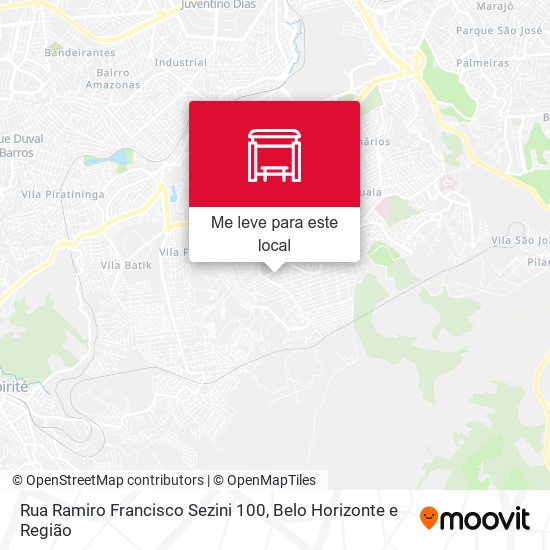 Rua Ramiro Francisco Sezini 100 mapa
