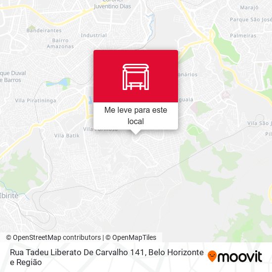 Rua Tadeu Liberato De Carvalho 141 mapa