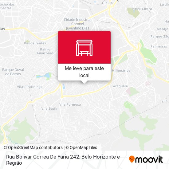 Rua Bolivar Correa De Faria 242 mapa