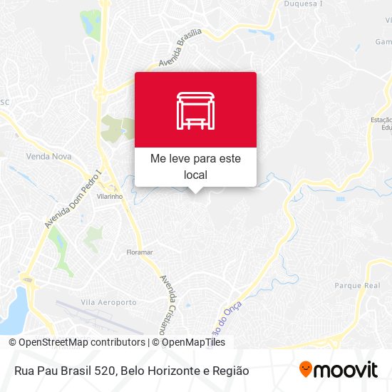 Rua Pau Brasil 520 mapa