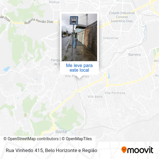 Rua Vinhedo 415 mapa