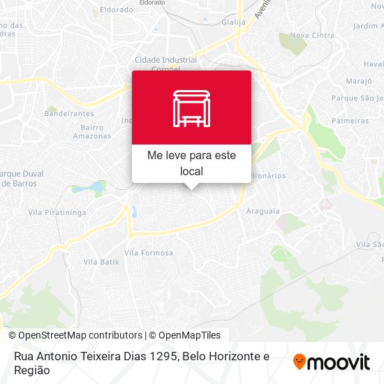 Rua Antonio Teixeira Dias 1295 mapa
