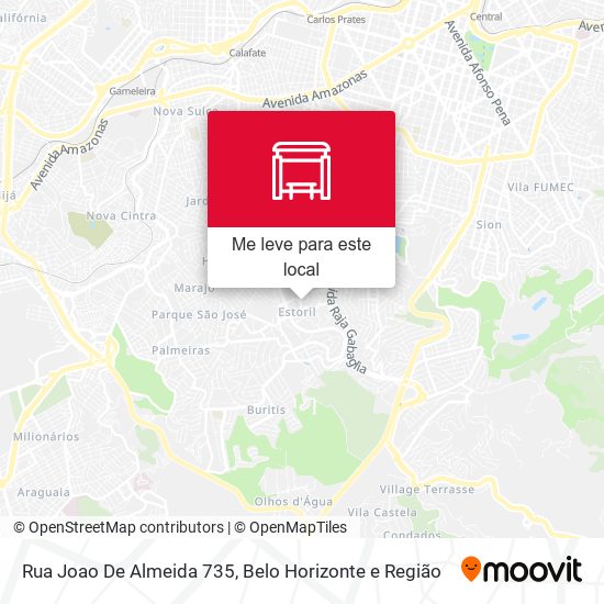 Rua Joao De Almeida 735 mapa