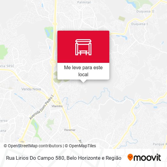 Rua Lirios Do Campo 580 mapa