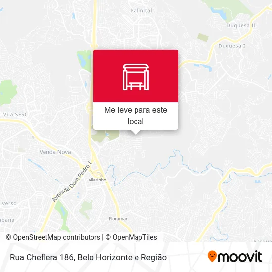 Rua Cheflera 186 mapa