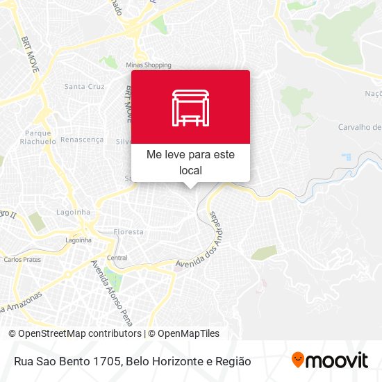 Rua Sao Bento 1705 mapa