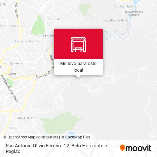 Rua Antonio Olivio Ferreira 12 mapa