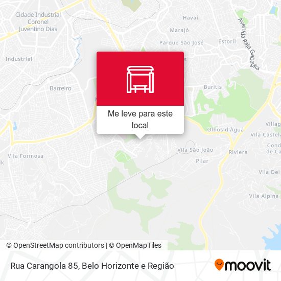 Rua Carangola 85 mapa