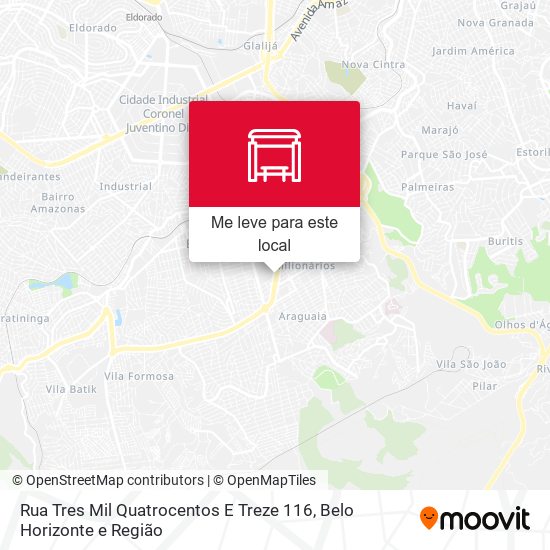 Rua Tres Mil Quatrocentos E Treze 116 mapa