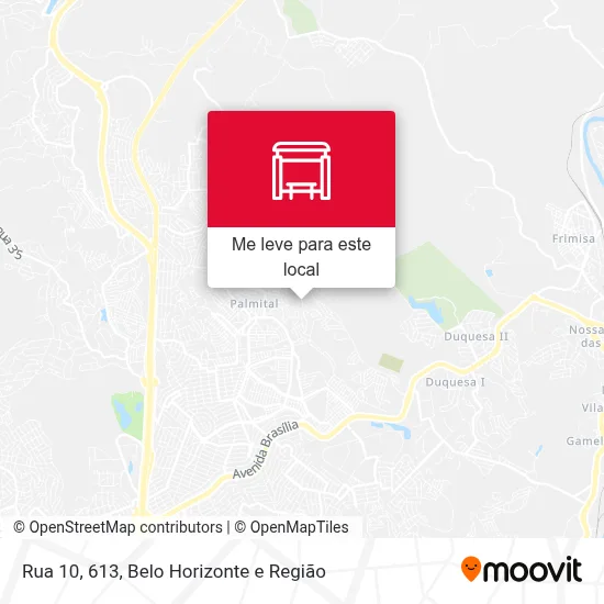 Rua 10, 613 mapa