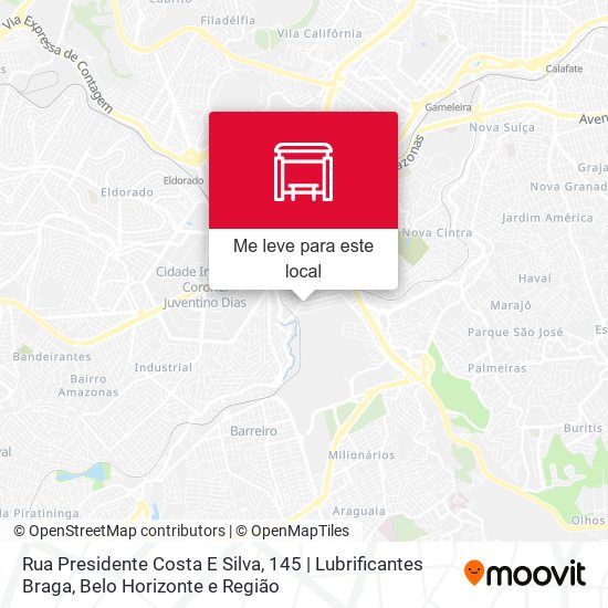 Rua Presidente Costa E Silva, 145 | Lubrificantes Braga mapa