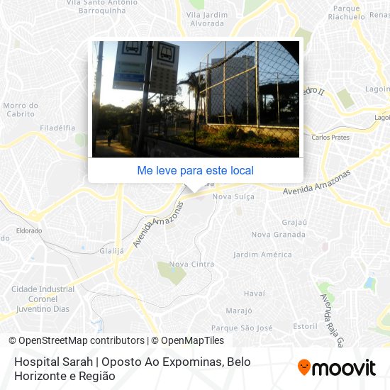 Hospital Sarah | Oposto Ao Expominas mapa