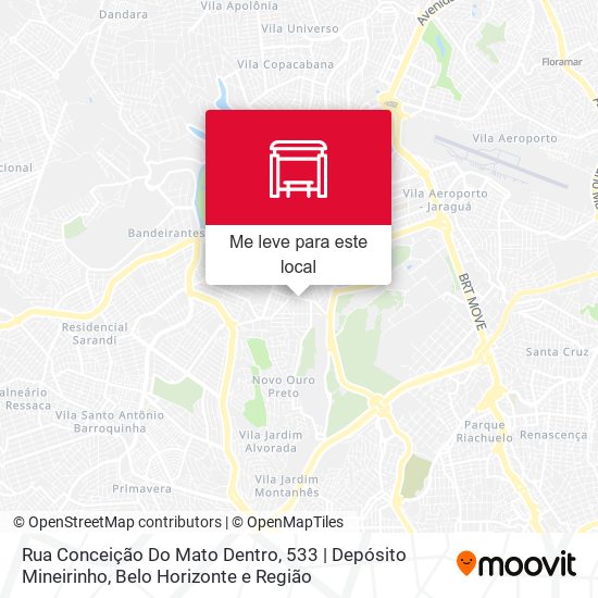 Rua Conceição Do Mato Dentro, 533 | Depósito Mineirinho mapa