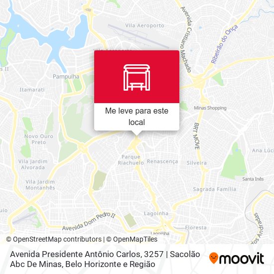 Avenida Presidente Antônio Carlos, 3257 | Sacolão Abc De Minas mapa