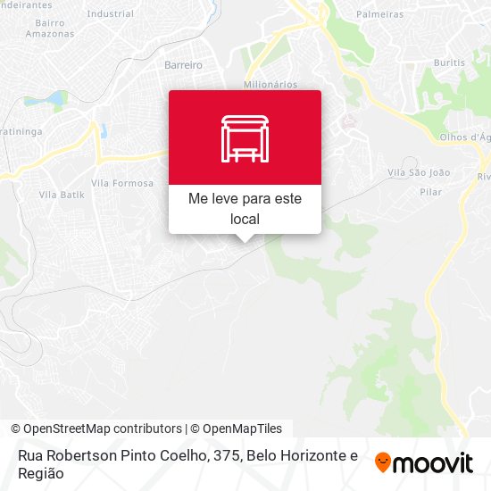 Rua Robertson Pinto Coelho, 375 mapa