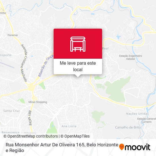 Rua Monsenhor Artur De Oliveira 165 mapa