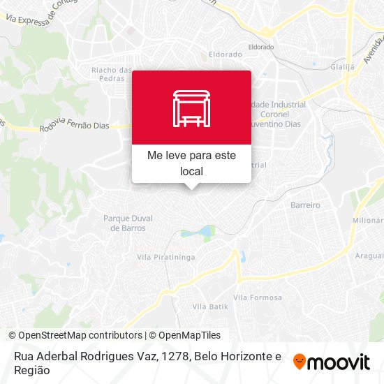 Rua Aderbal Rodrigues Vaz, 1278 mapa
