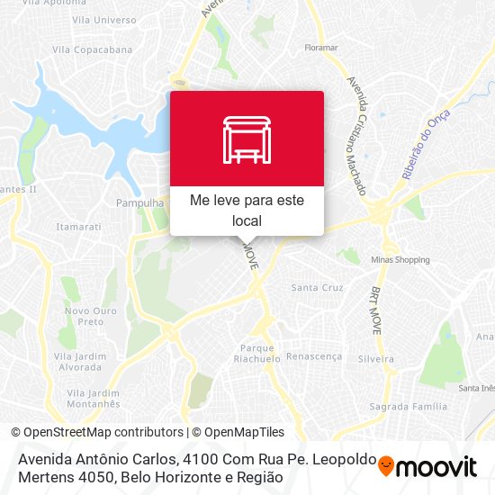 Avenida Antônio Carlos, 4100 Com Rua Pe. Leopoldo Mertens 4050 mapa