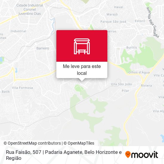 Rua Faisão, 507 | Padaria Aganete mapa