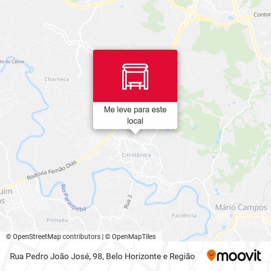 Rua Pedro João José, 98 mapa