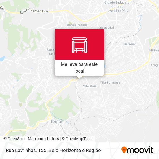 Rua Lavrinhas, 155 mapa
