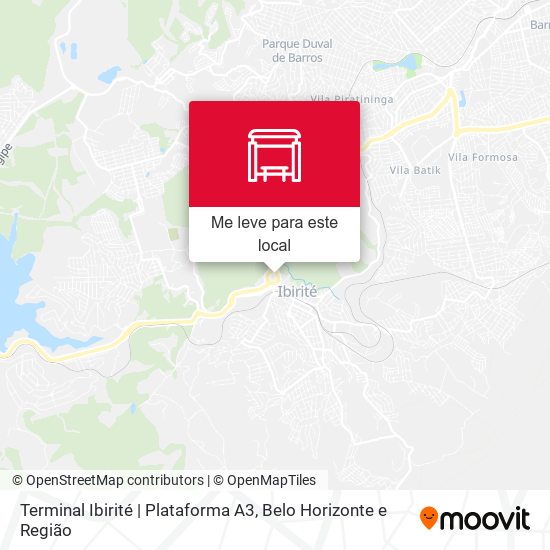 Terminal Ibirité | Plataforma A3 mapa